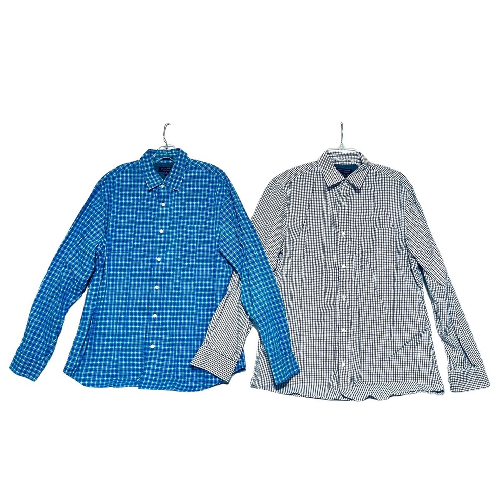 Banana Republic Plaid Long Button Sleeve Shirts Mens Size XL Slim Fit, Cotton- 2